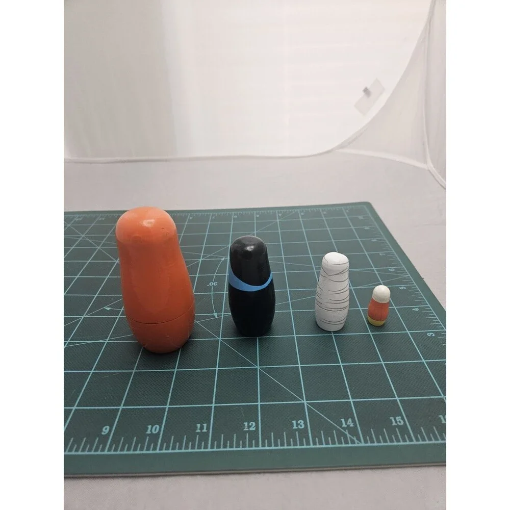 Halloween Nesting Dolls Pumpkin Vampire Mummy Candy Corn